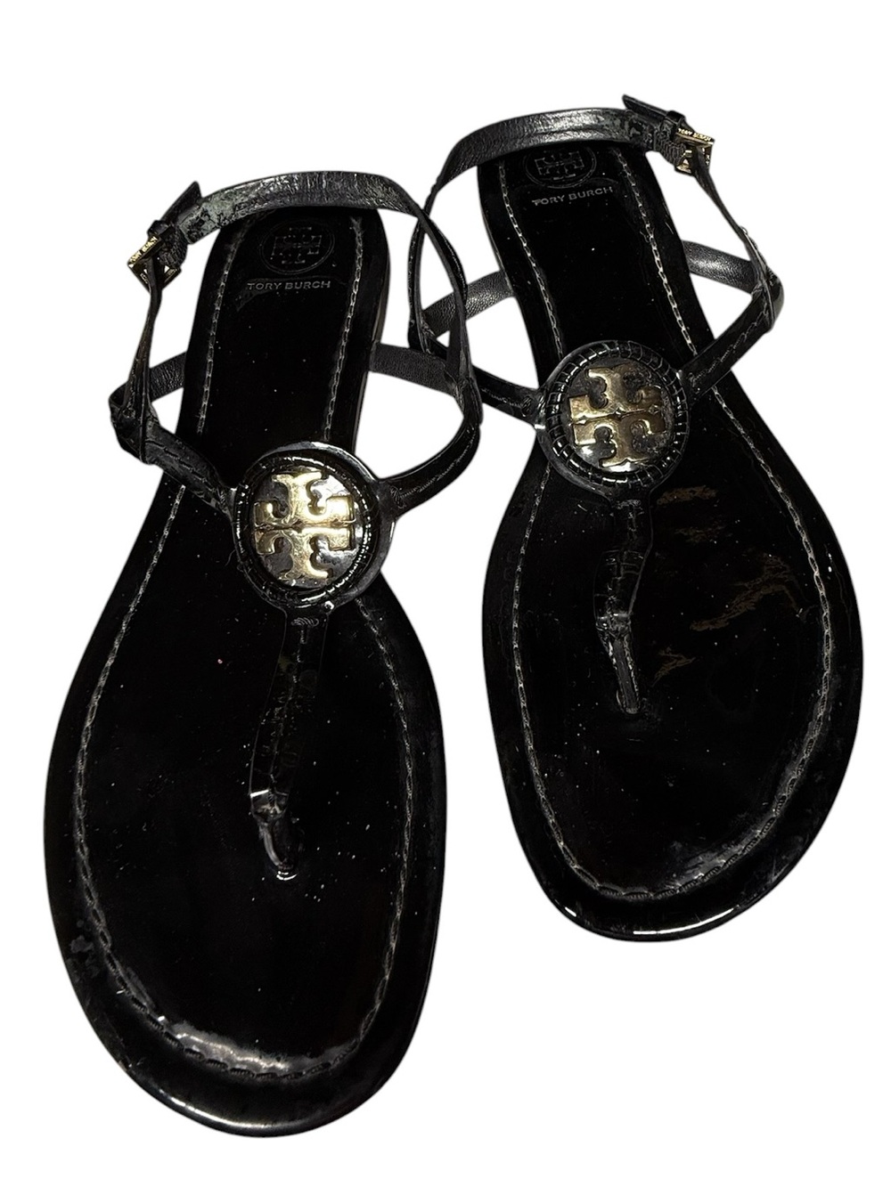 Tory Burch, Leather Hold Medallion Sandals